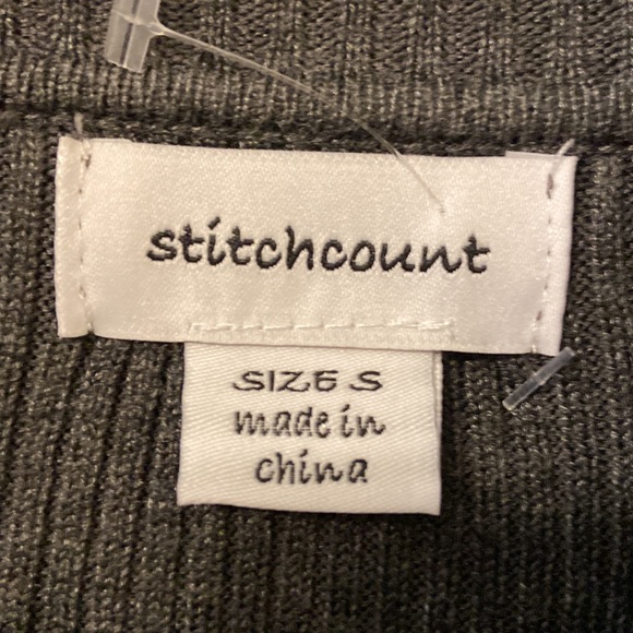 NWT Stitchcount Small Gray Turtleneck - Picture 4 of 7